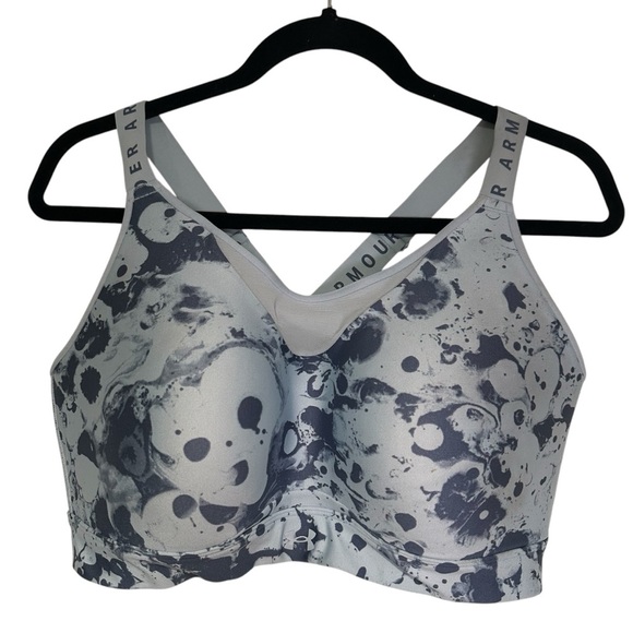 Under Armour 1X Blue Infinity High Printed Sports Bra - Picture 2 of 10